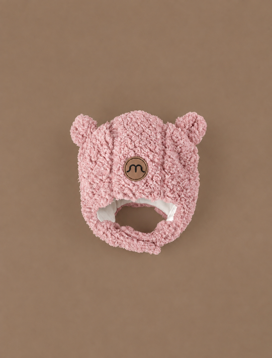 Happymoon winter Teddy beanie Pink. New collection 