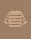 Knitted sweater Happymoon striped beige/chocolate 
