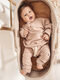 Beige three-thread suit 