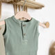 Bodysuit with buttons made of noodles 68-92 cm olive 