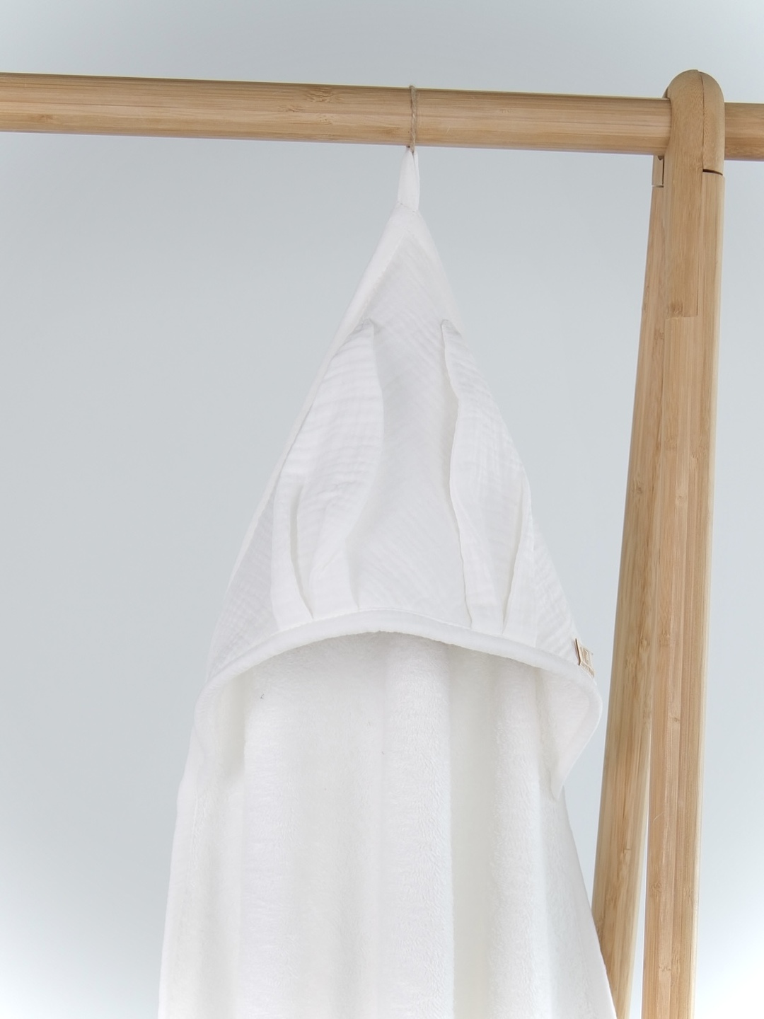 Полотенце с капюшоном 75х75 White из хлопковой махры. RM-Z Изображение