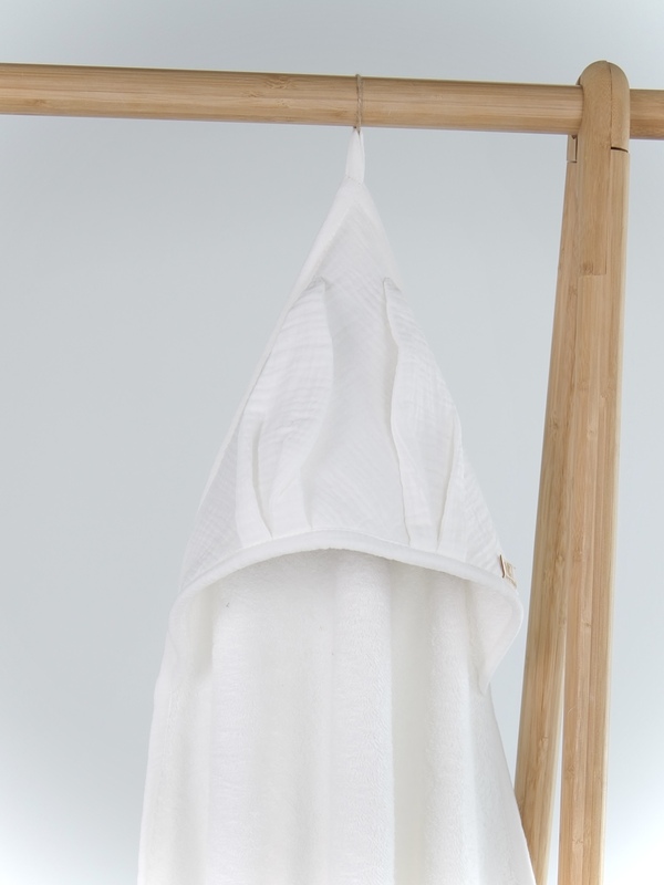 Полотенце с капюшоном 75х75 White из хлопковой махры. RM-Z Изображение