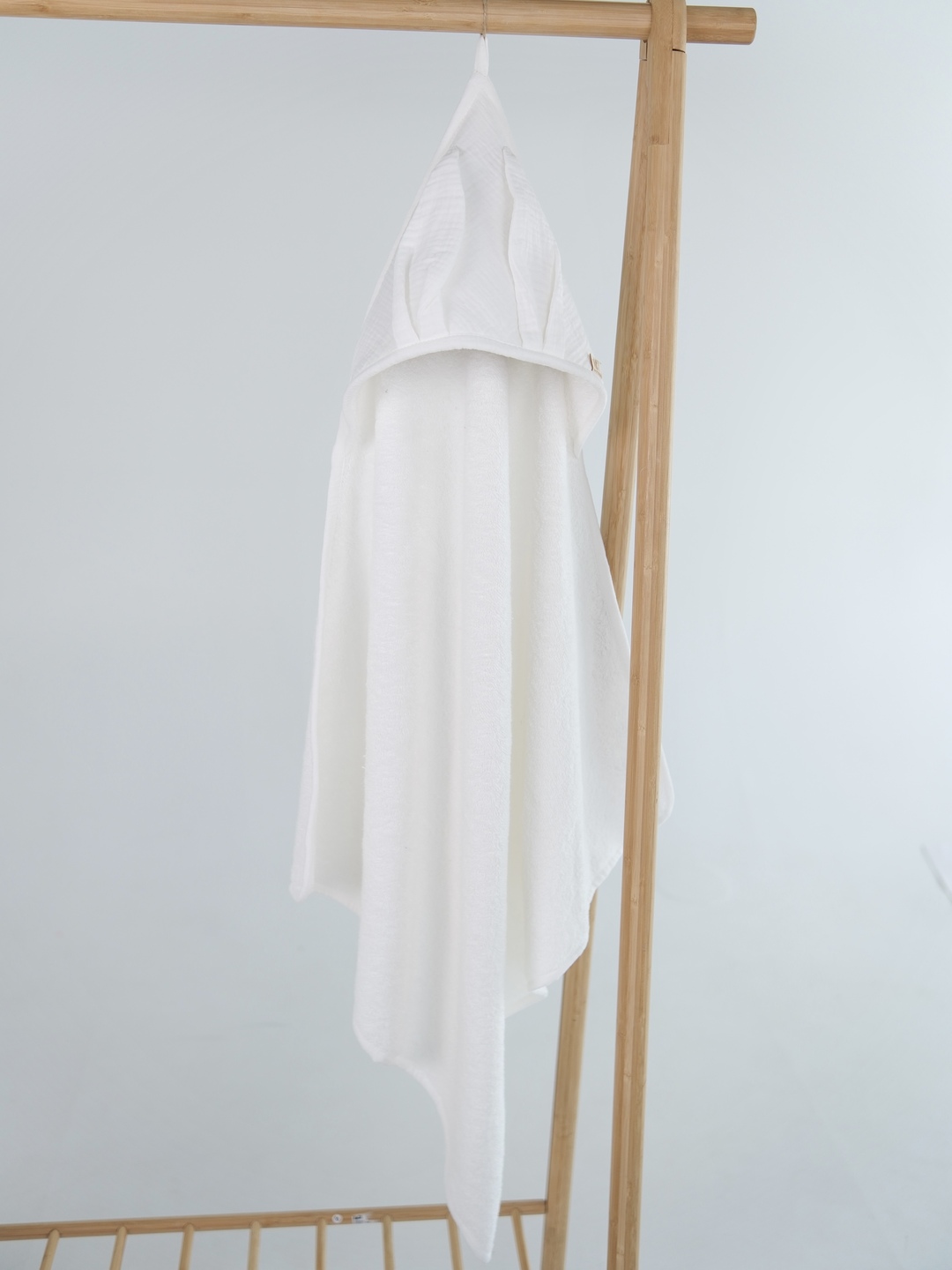 Полотенце с капюшоном 75х75 White из хлопковой махры. RM-Z Изображение
