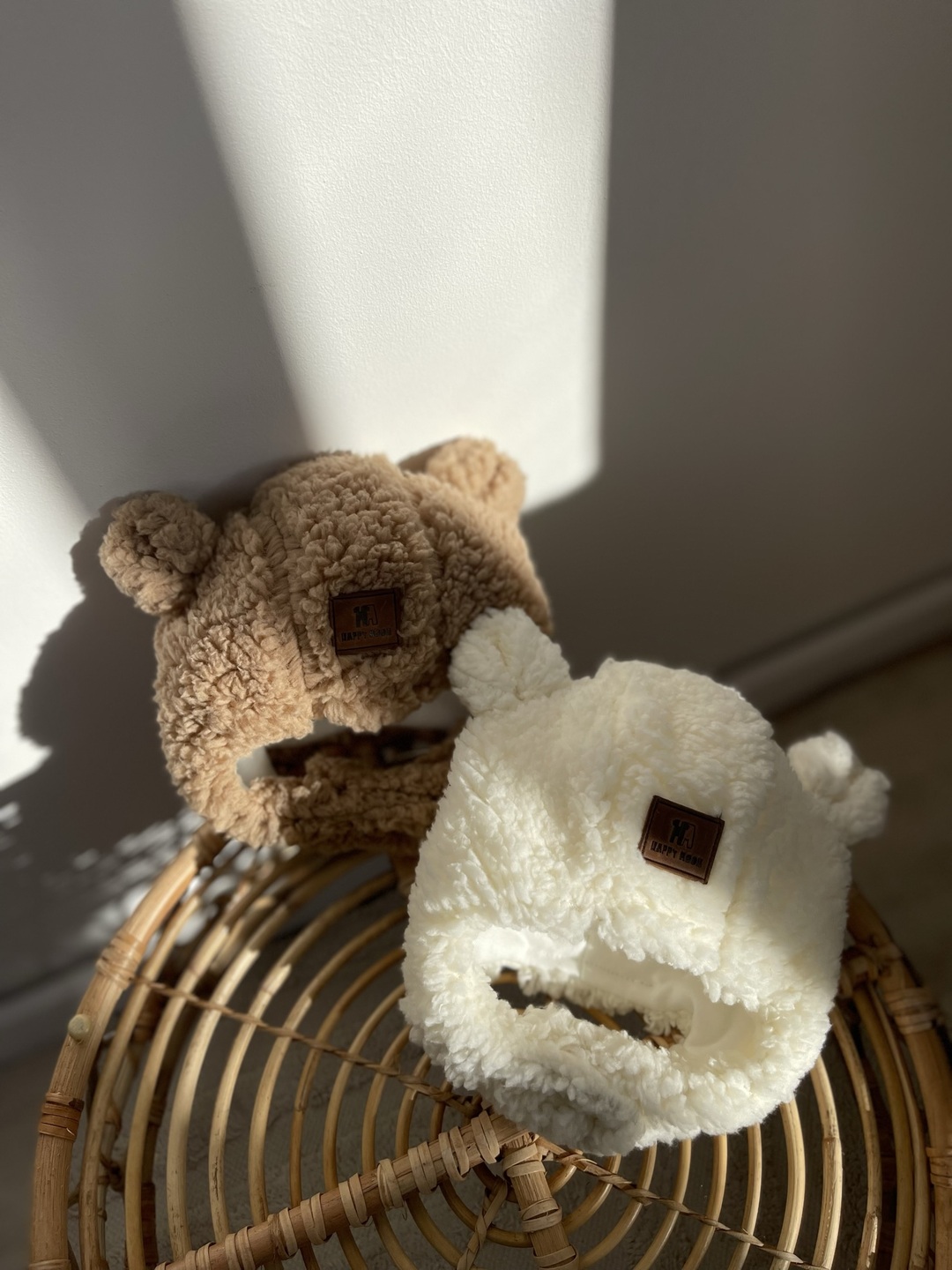 Happymoon winter Teddy beanie caramel. New collection 