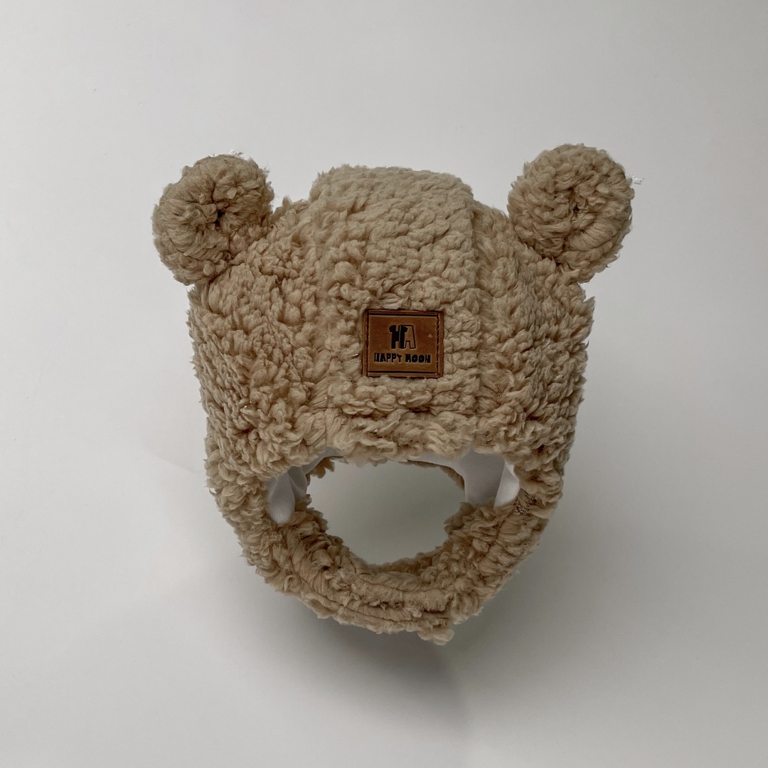 Happymoon winter Teddy beanie caramel. New collection 