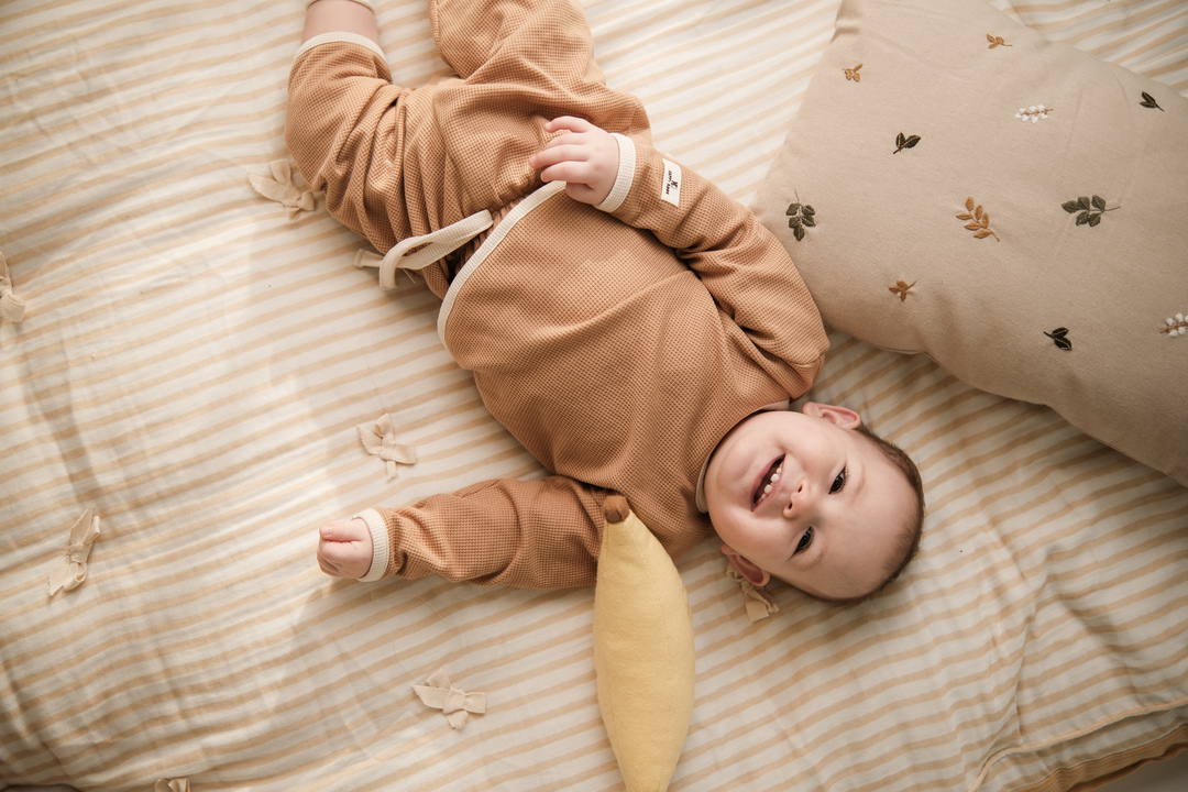Caramel waffle two-piece suit. New collection 