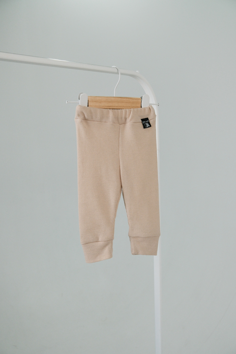 Ice cream waffle fabric pants 