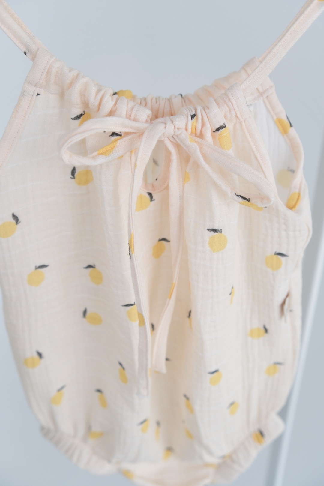 Happymoon muslin body dress lemon 