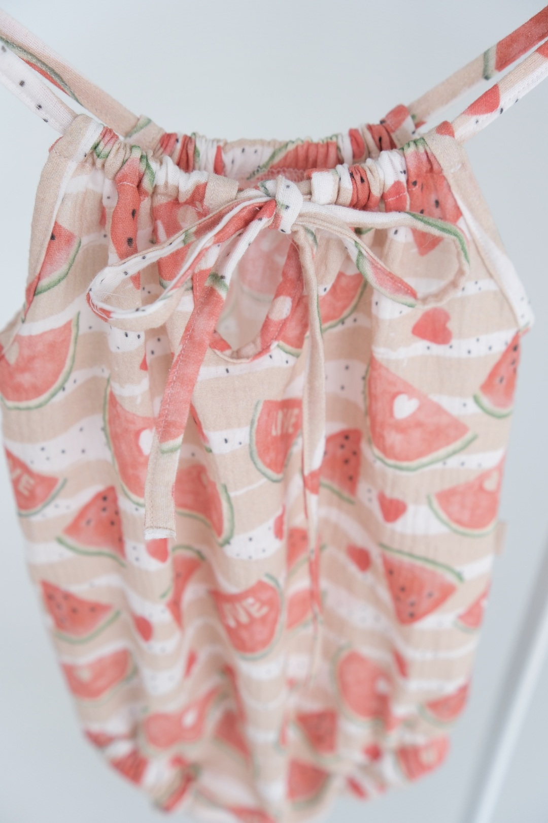 Happymoon muslin bodysuit dress watermelon 