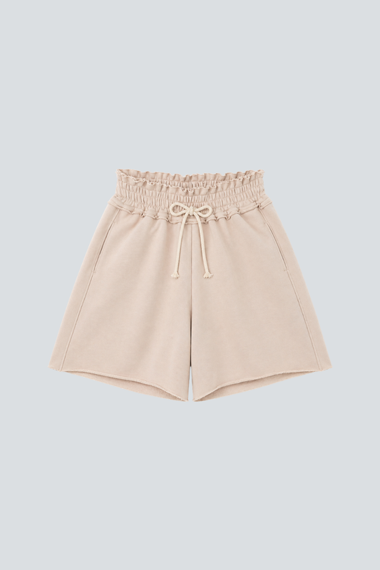 Women's shorts made of three-thread ice cream 