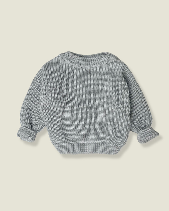 Knitted Baby Sweater HappyMoon Grey 