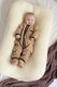 Fleece romper with booties caramel. New collection 