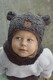 Шапочка Happymoon зимняя Тедди графит. Новая коллекция Изображение