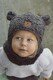 Шапочка Happymoon зимняя Тедди графит. Новая коллекция Изображение