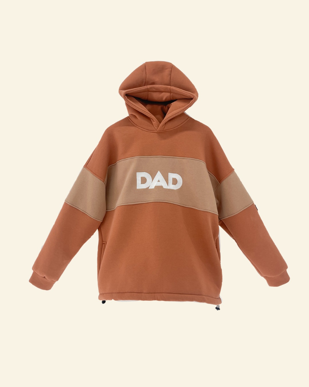 Утепленный худи оверсайз DAD беж/теракот. Новая коллекция Изображение