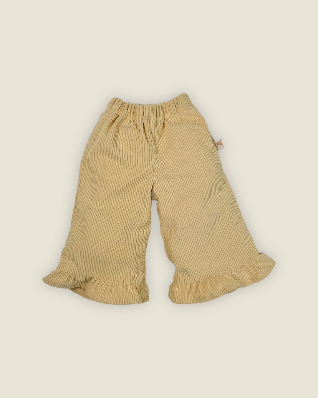Штанишки детские клеш из вельвета Butter yellow. Новая коллекция Изображение