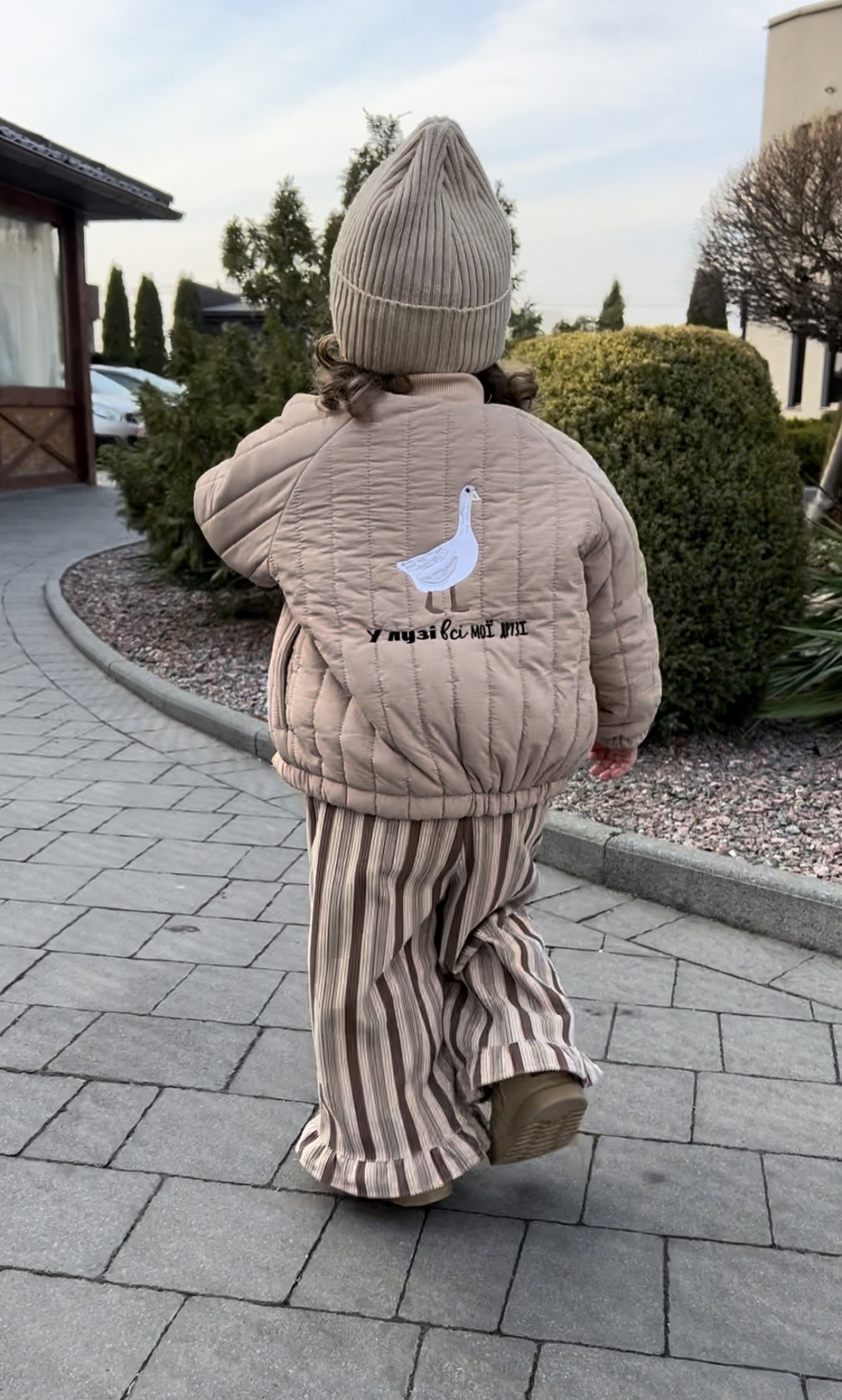 Children's flared corduroy pants with stripes. New collection 