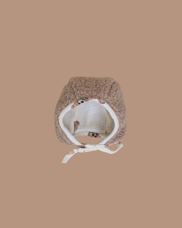 Теплая детская шапочка баранчик(Beige). Новая коллекция Изображение