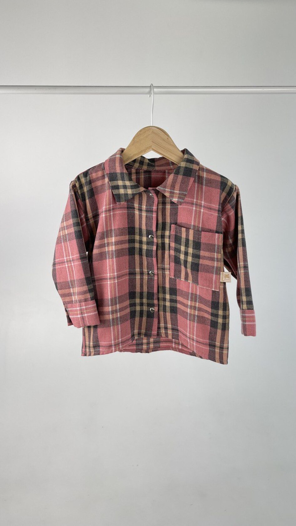 Children's checkered shirt Pink. New collection 