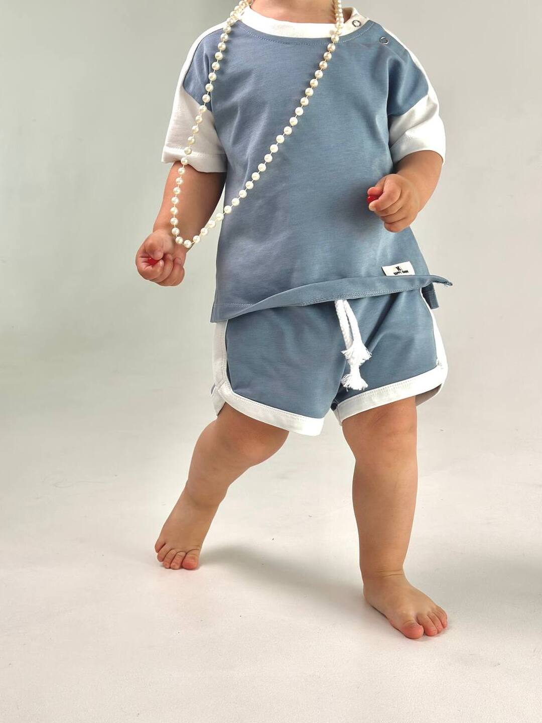Children's cotton shorts, blue. New collection 