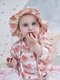 Happymoon Panama with ties made of muslin watermelon 
