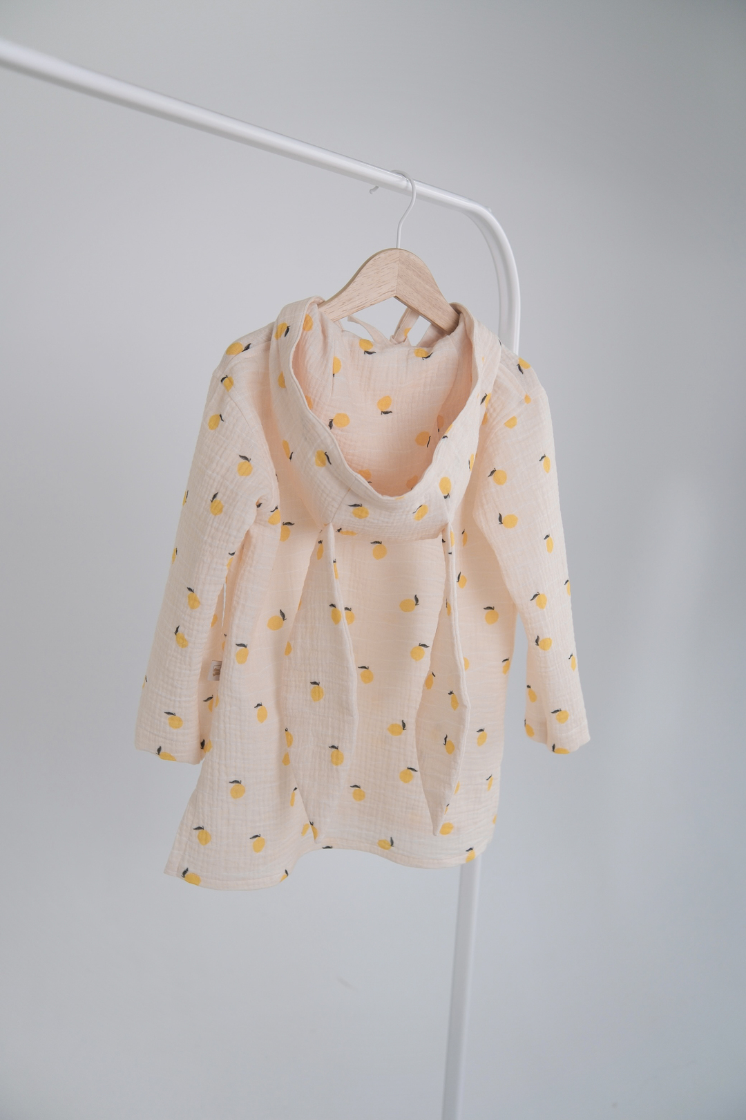 Happymoon muslin bunny cape lemon 
