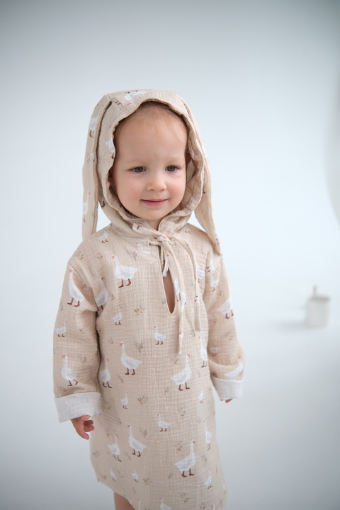 Накидка-Зайчик с муслина Happymoon гусочка Изображение
