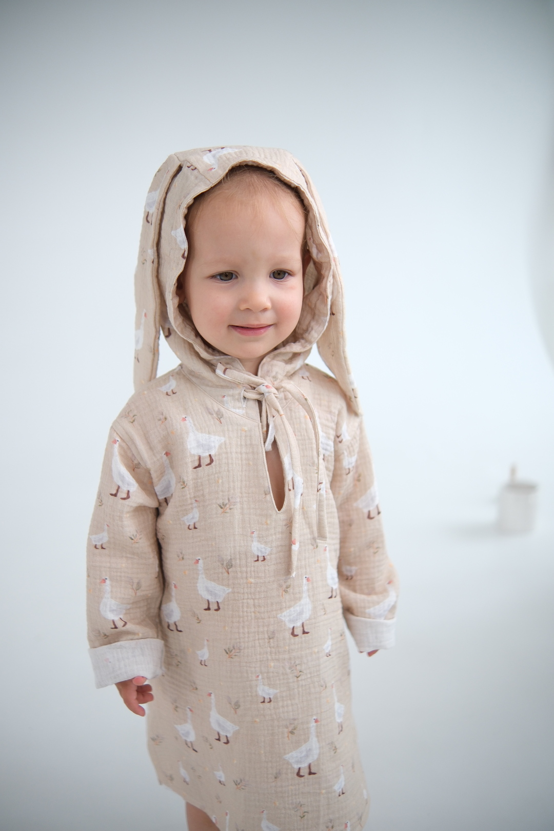 Накидка-Зайчик с муслина Happymoon гусочка Изображение