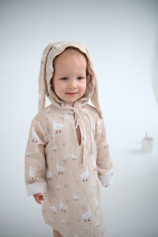 Накидка-Зайчик с муслина Happymoon гусочка Изображение