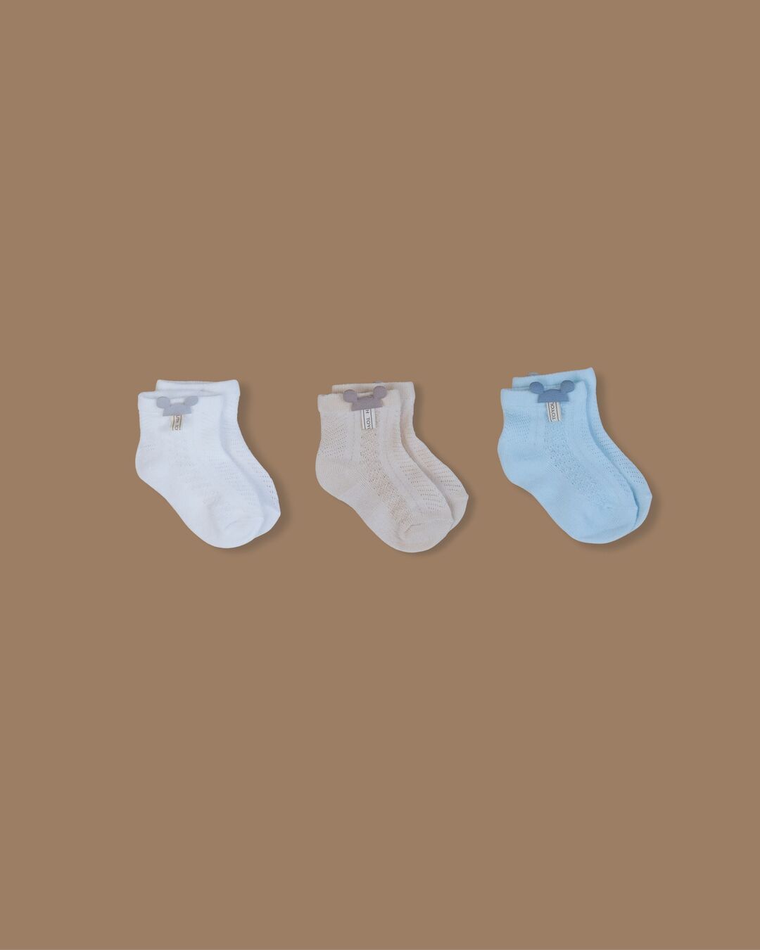 Носки Микки сетчатые 3 пары Blue Изображение