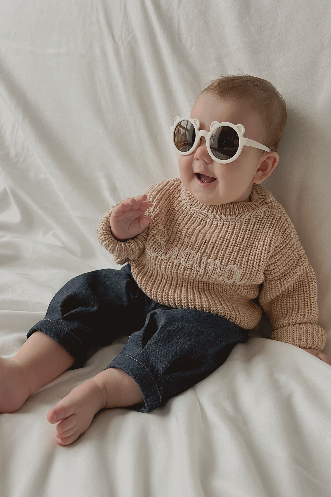  Вязаный свитер детский Happymoon Beige Изображение