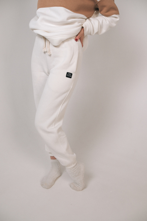 Women's jogger pants milk. New collection 