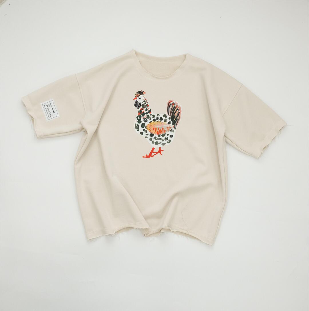 Women's 3-thread T-shirt "Kurochka coconut milk". New collection 