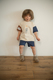 Children's T-shirt Duckling sleeve chocolate/blue. New collection 