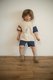 Children's T-shirt Duckling sleeve chocolate/blue. New collection 