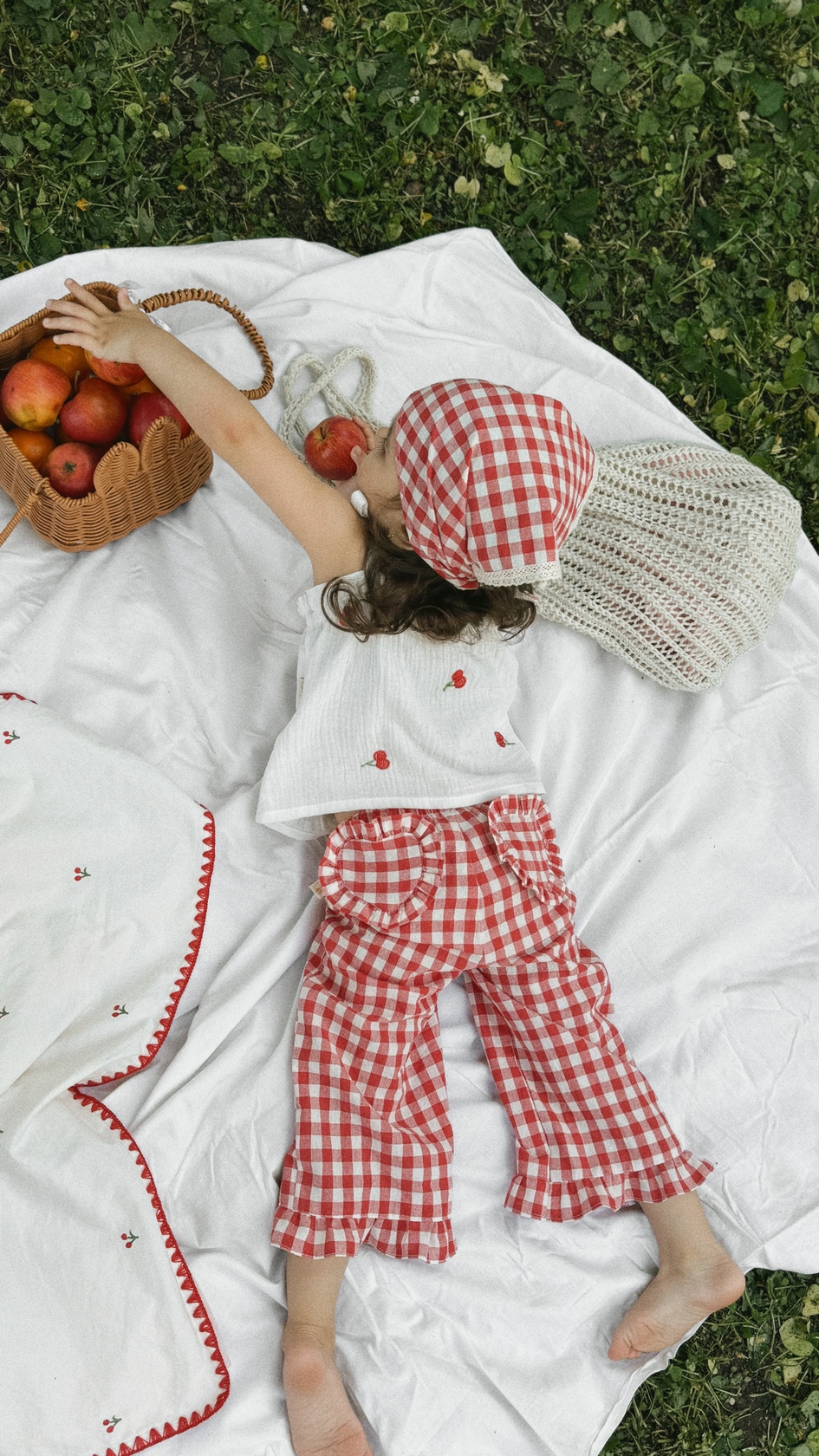 Happymoon muslin tie-dye top cherry. New collection 