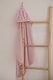 Hooded towel 110x110 Pink hearts made of cotton terry 