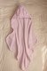 Hooded towel 75x75 Pink hearts made of cotton terry 