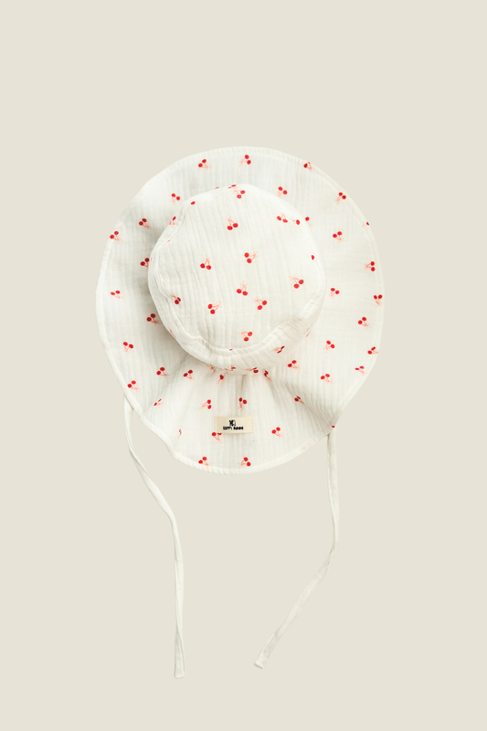 Панама Happymoon на завязках из муслина Cherry Изображение