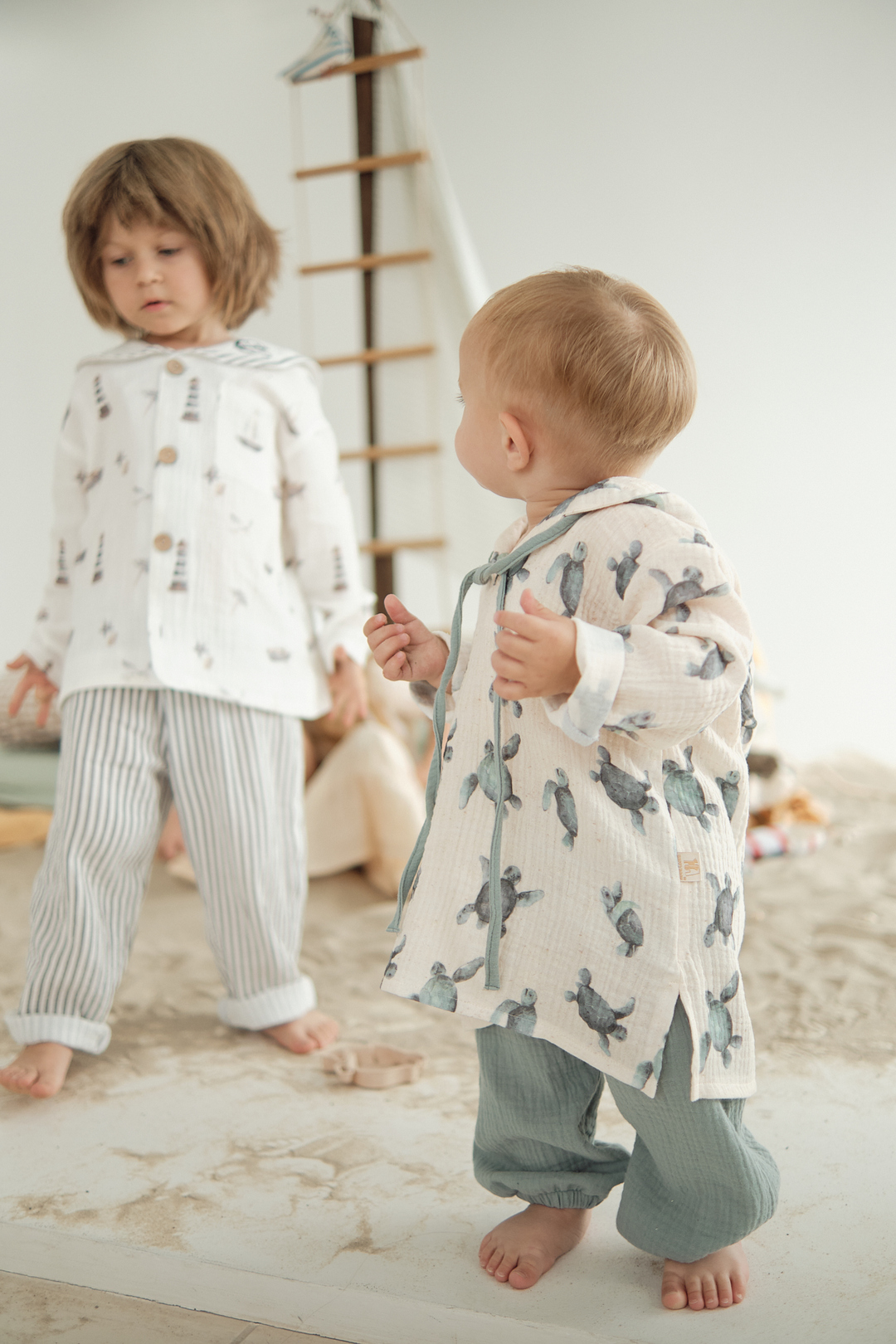 Happymoon muslin bunny cape Turtle 