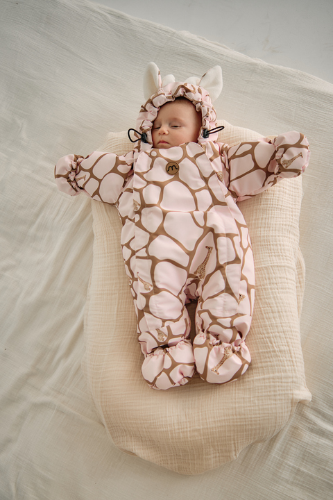 Комбінезон зимовий Newborn Pink Giraffe. Нова колекція Зображення
