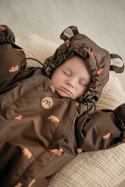 Комбінезон зимовий Newborn Brown Bear. Нова колекція Зображення